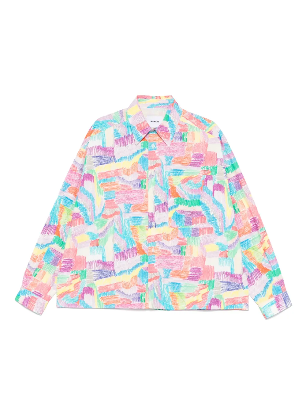 abstract-print shirt