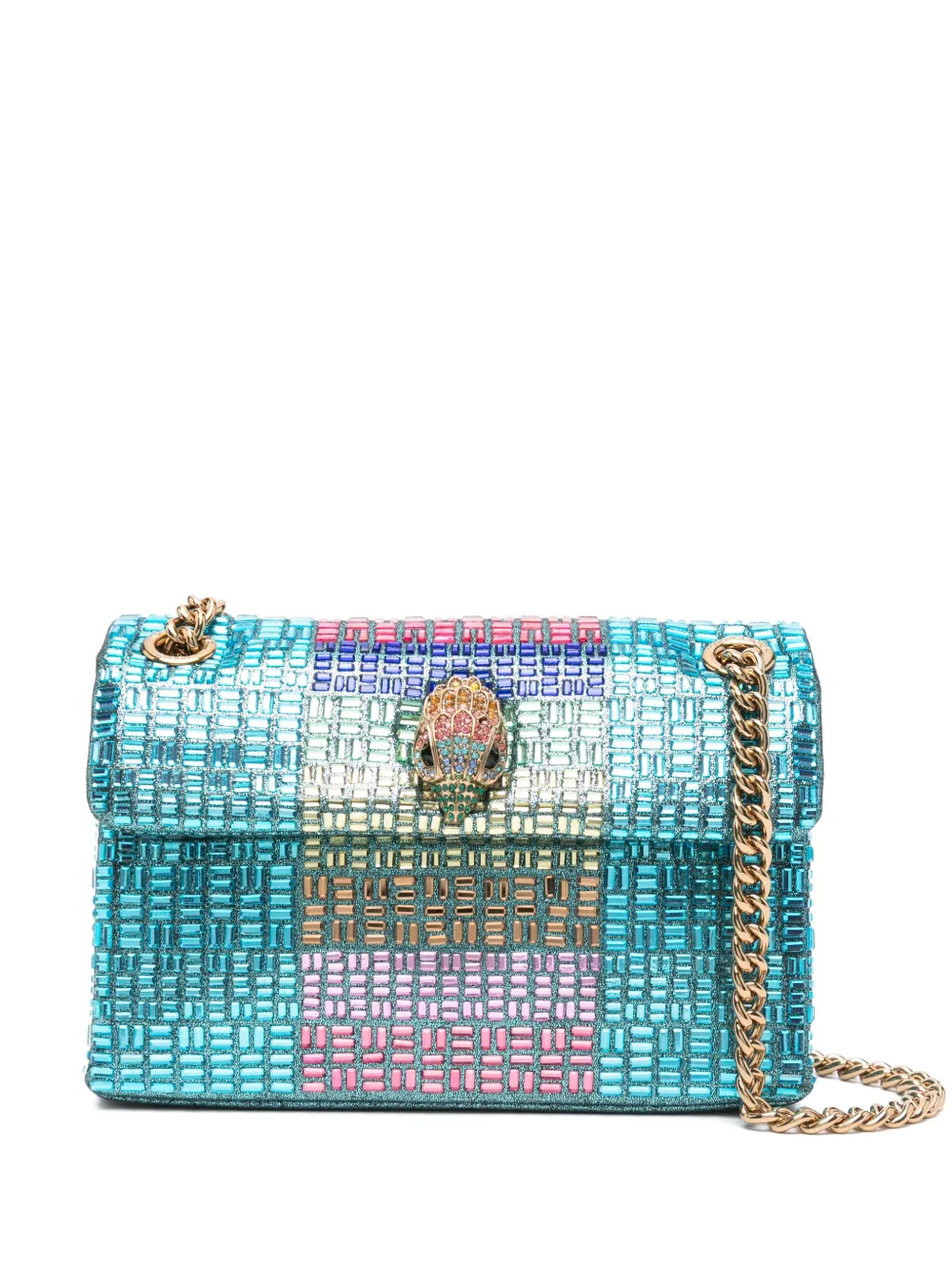 Kurt Geiger London mini Kensington Crystal shoulder bag - ブルー Kurt Geiger London mini Kensington Crystal shoulder bag - ブルー