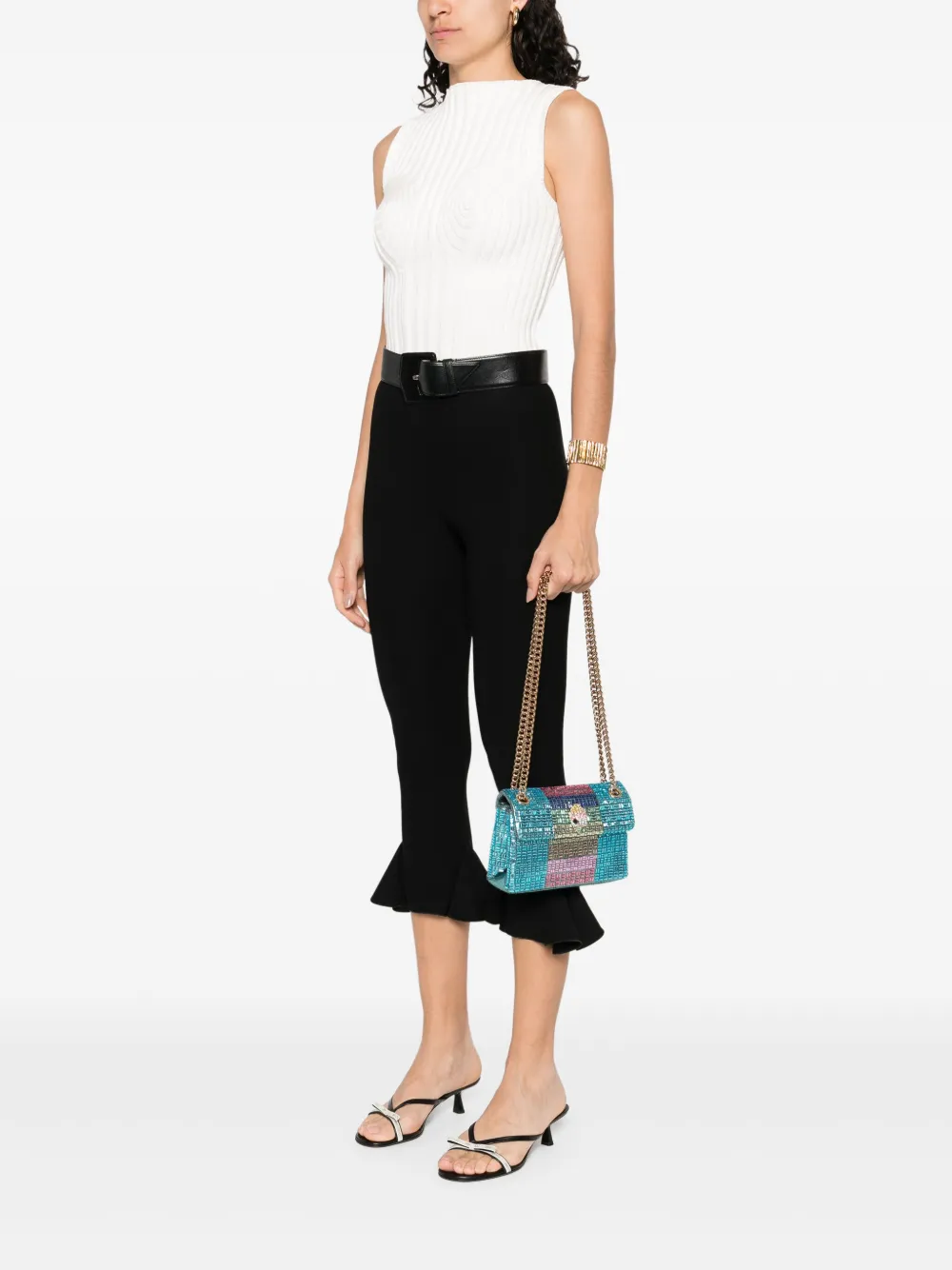 Kurt Geiger London mini Kensington Crystal shoulder bag - Blauw