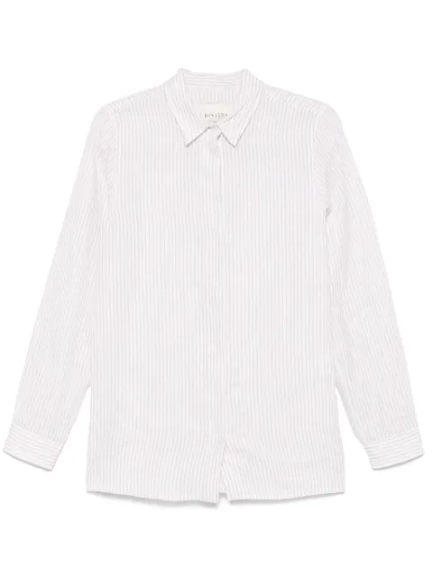 Riviera camisa con rayas estampadas