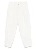 Eleventy Kids pleated tapered trousers - White