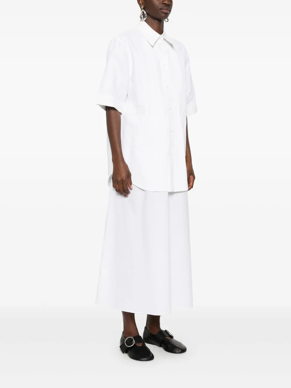 Jil Sander Linnen blouse Wit