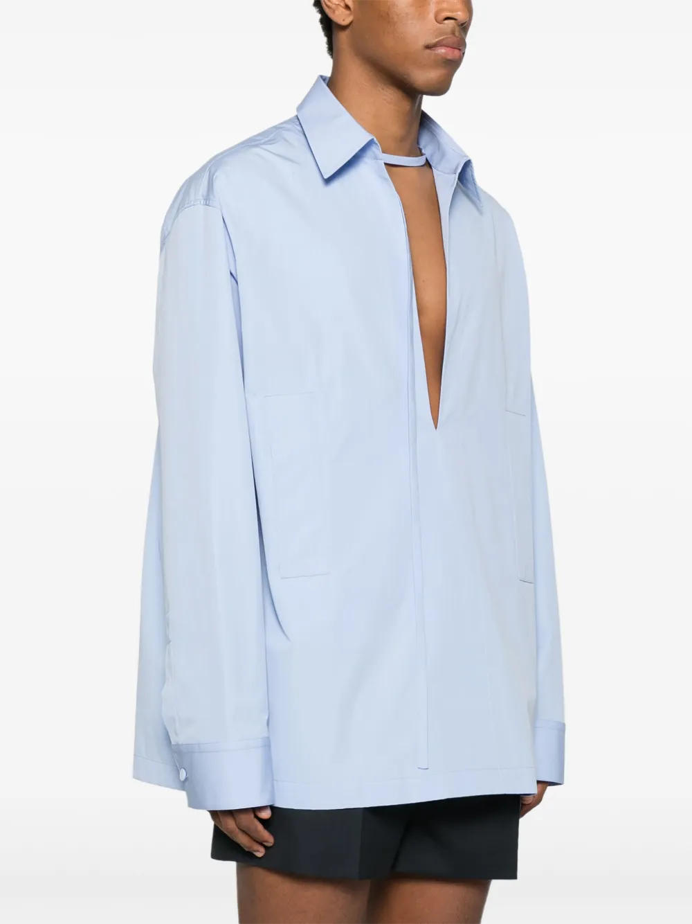 Gucci T-shirt met logo-reliëf Blauw