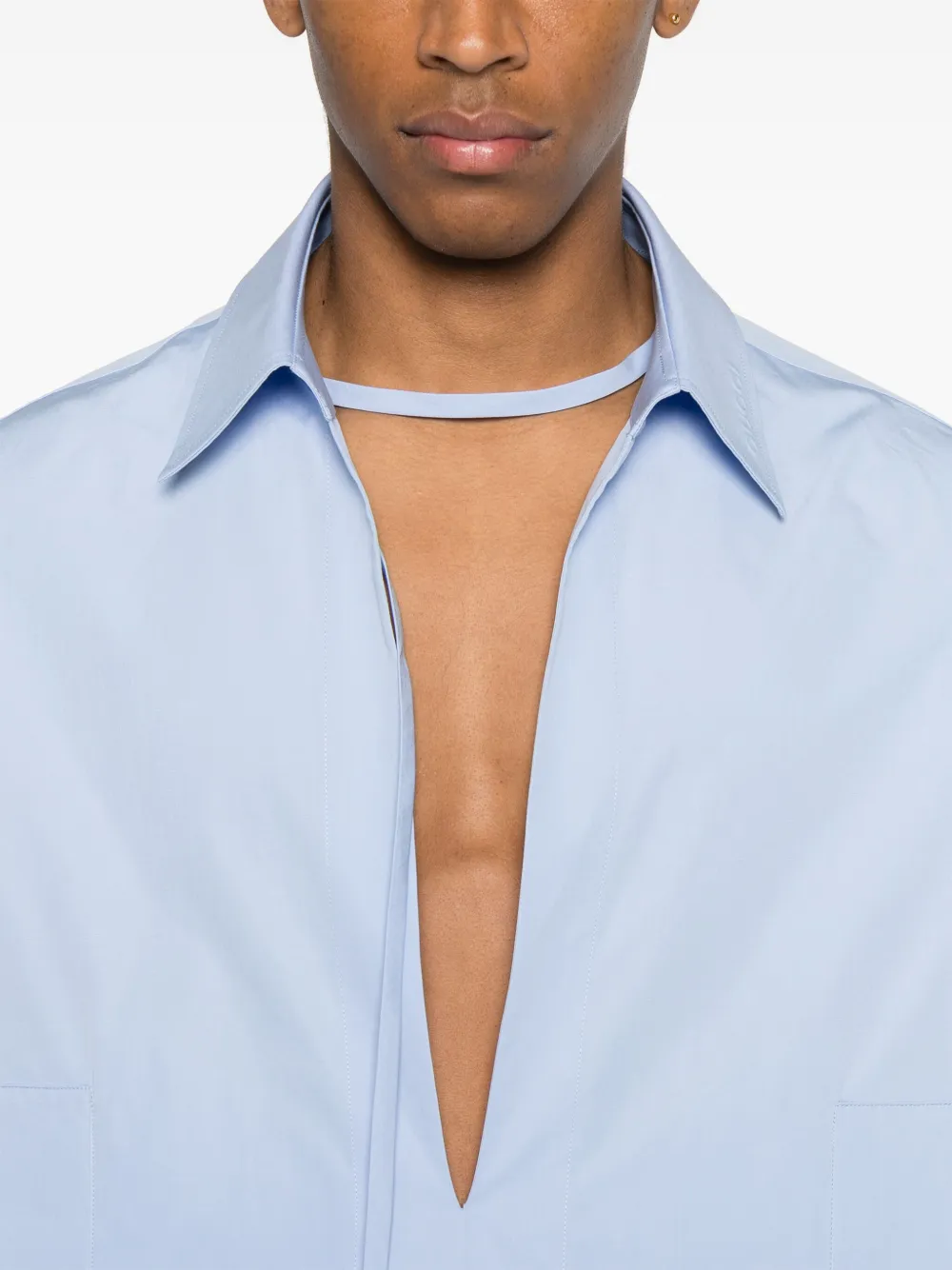 Gucci T-shirt met logo-reliëf Blauw