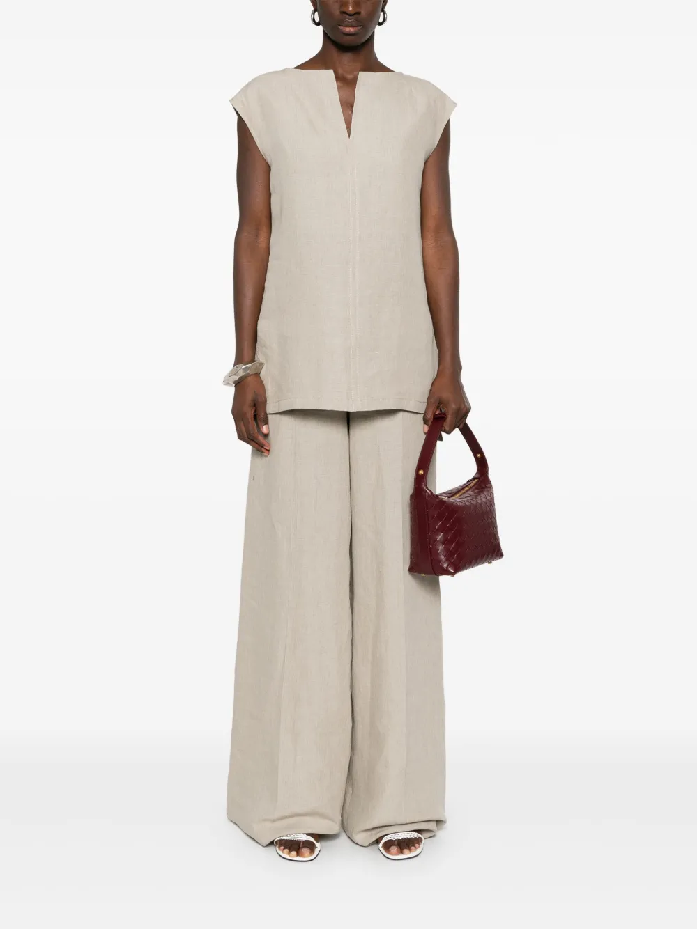 Max Mara Sequoia palazzo broek - Beige