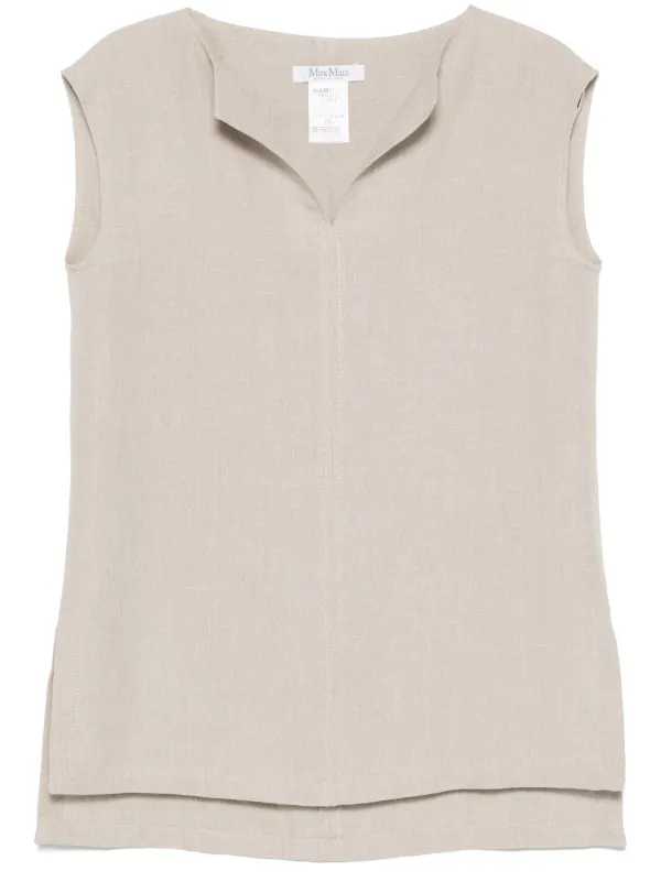 Max Mara COLIMBO リネンキャンバス トップス Beige 関税送料込 Linen canvas blouse, beige | 
