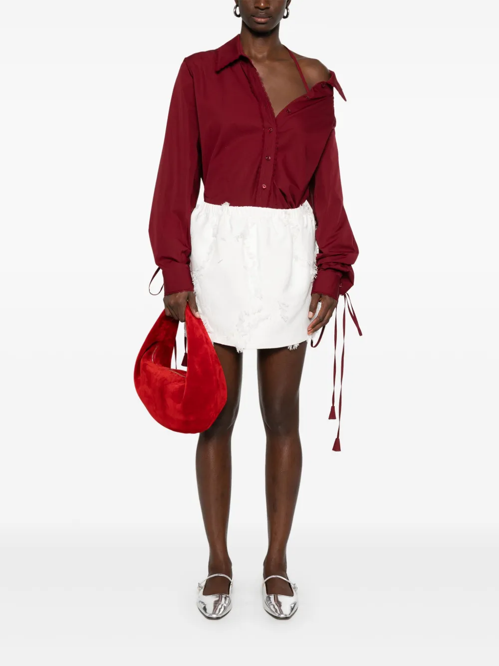 Gucci Mini-rok met bloemenjacquard - Wit