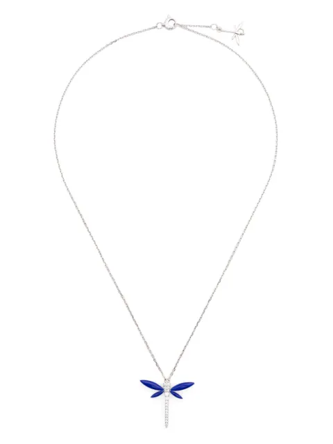Anapsara 18K white gold Gran Dragonfly diamond necklace