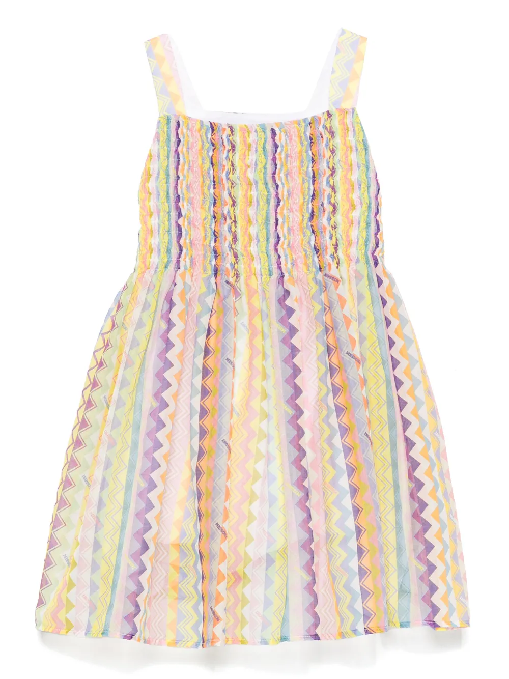 Missoni Kids Jurk met zigzagprint Geel