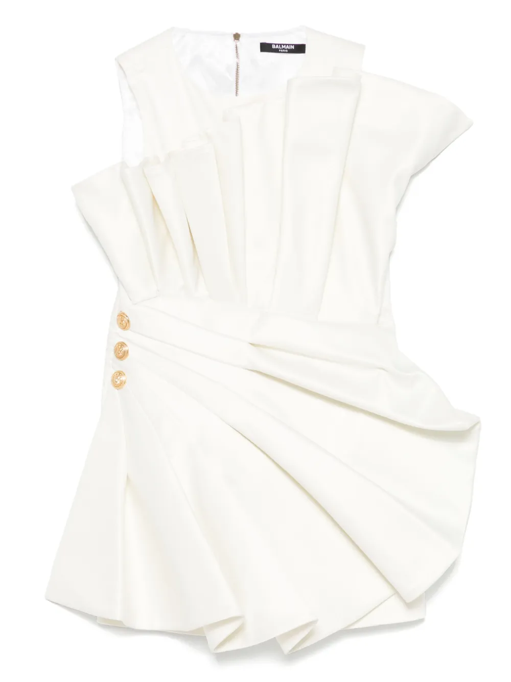 Balmain Kids Jurk met gedrapeerd detail Wit
