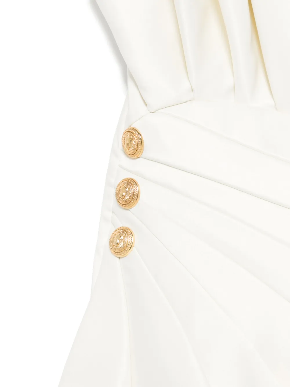 Balmain Kids Jurk met gedrapeerd detail Wit