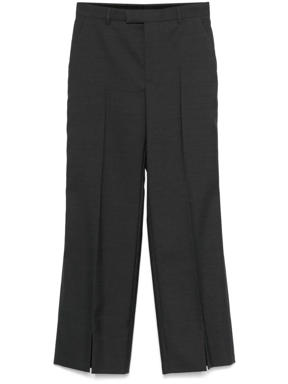 Gucci Straight broek met geborduurd logo Grijs