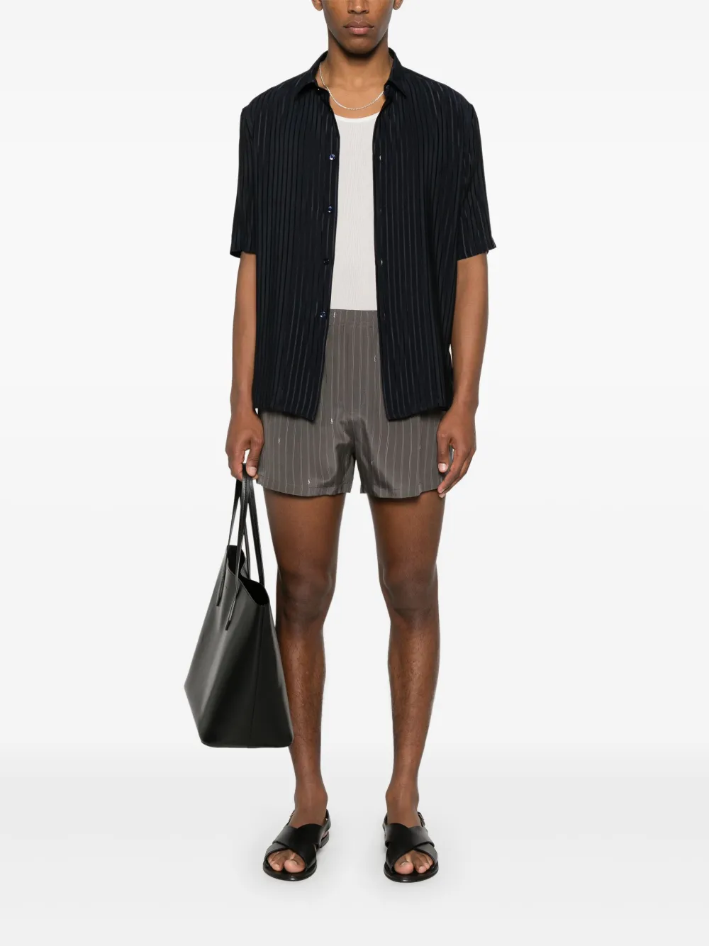 Saint Laurent Overhemd met krijtstreep - Blauw