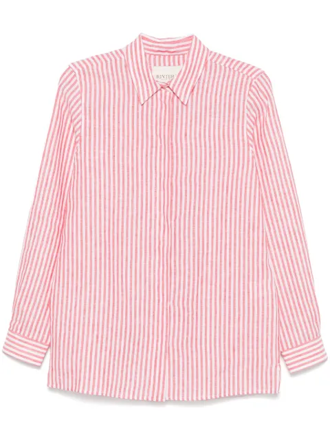 Riviera camisa con rayas estampadas