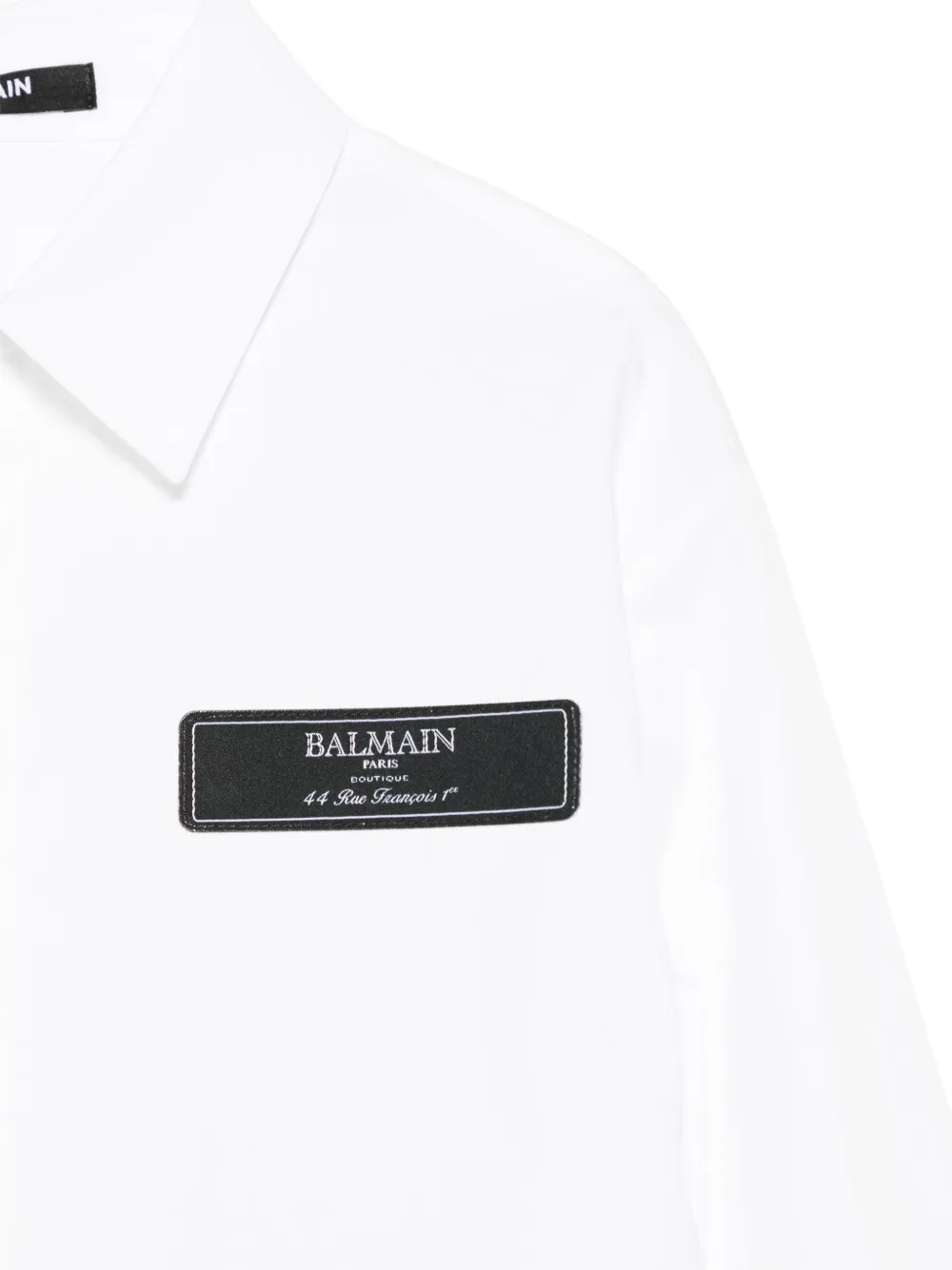 Balmain Kids Shirt met logopatch Wit