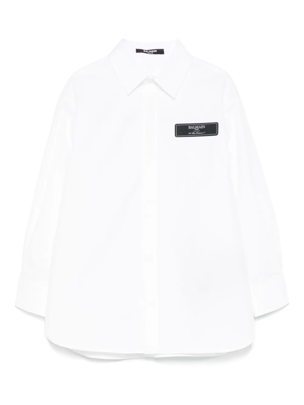 Balmain Kids Shirt met logopatch Wit