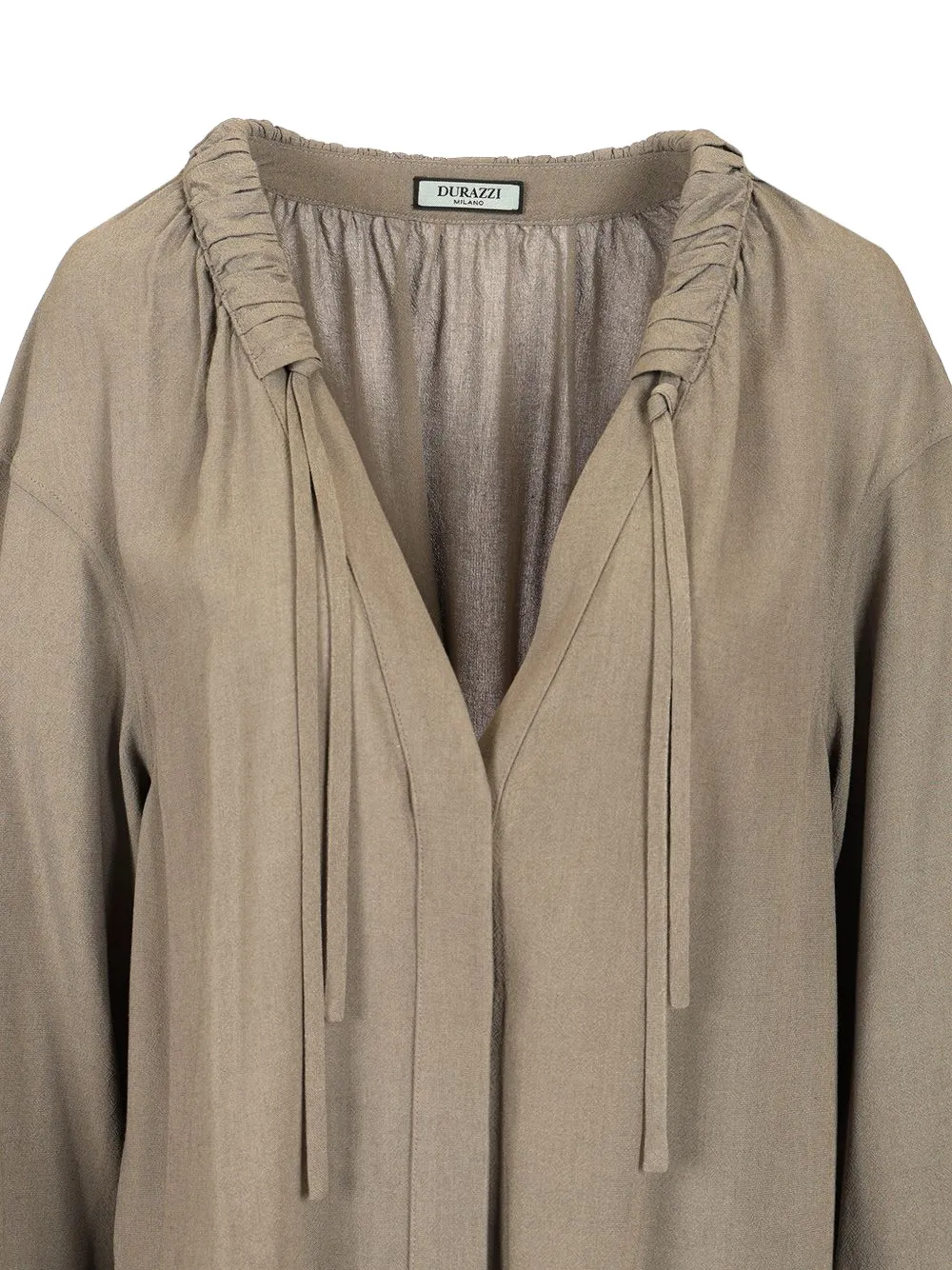 Durazzi Milano Tuniek met gesmockte hals Bruin