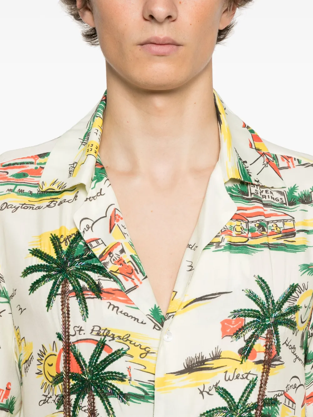 P.A.R.O.S.H. Shirt met print Geel