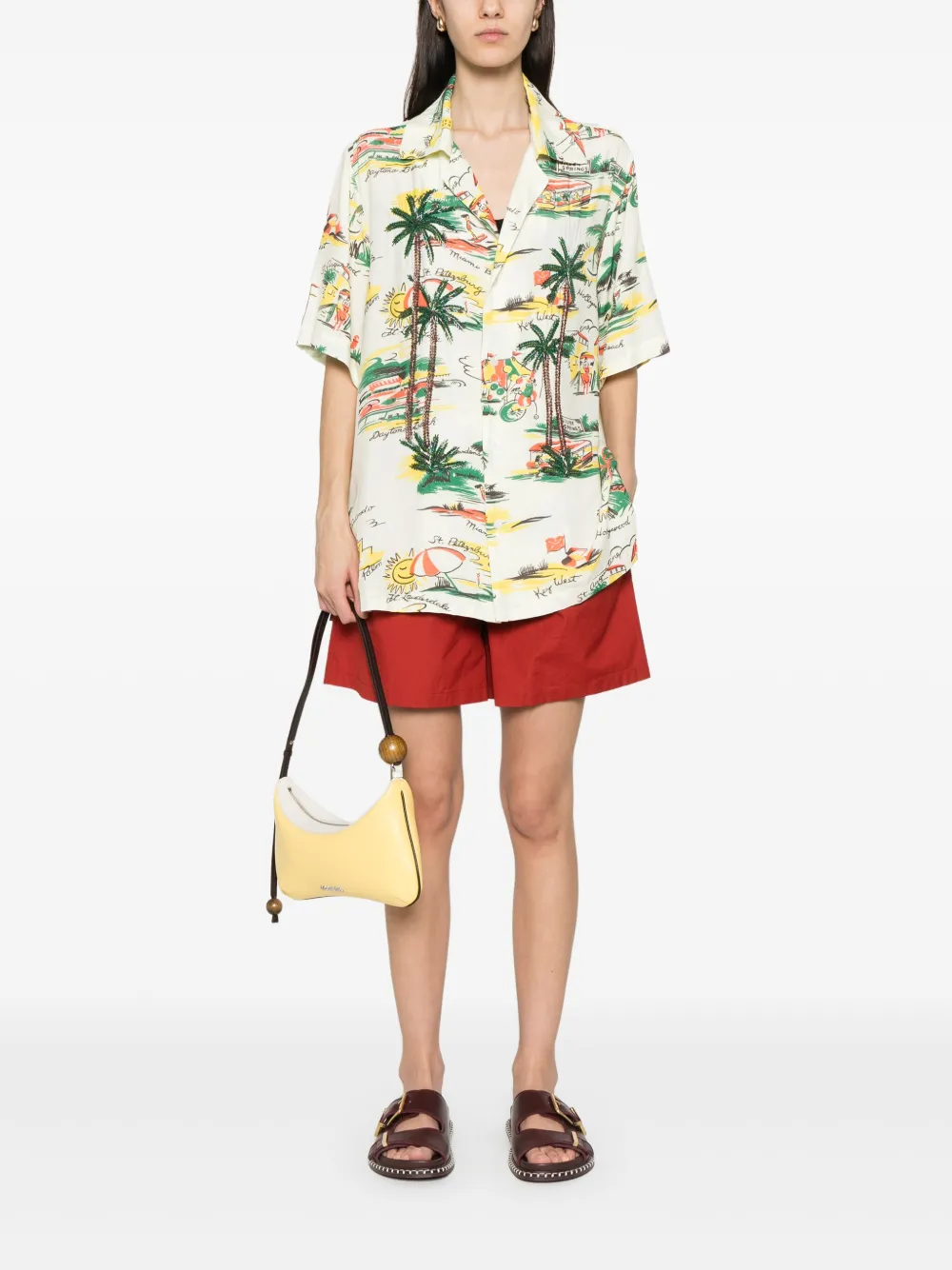 P.A.R.O.S.H. Shirt met print Geel