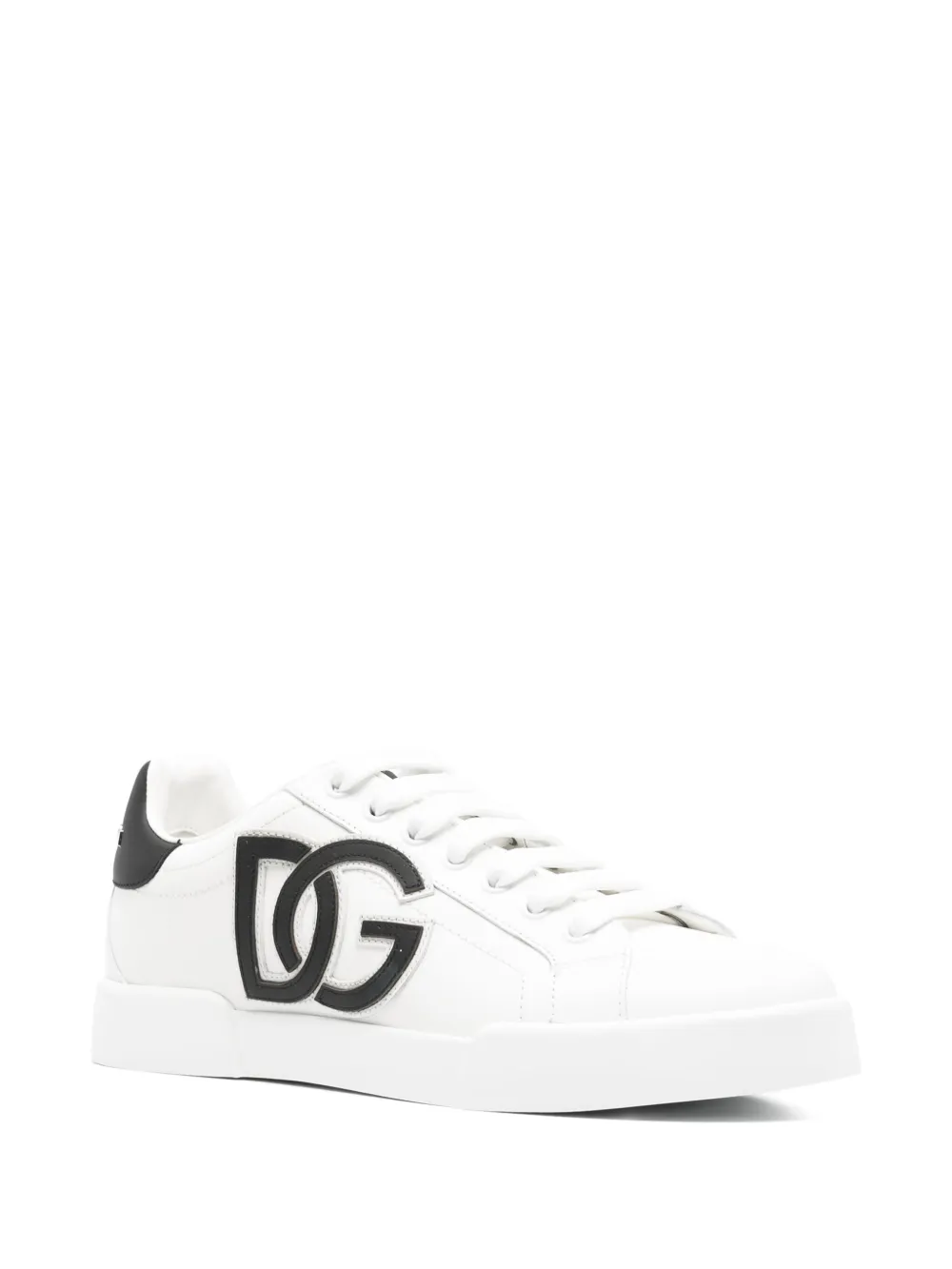 Dolce & Gabbana Lace-up Shoes With Contrasting Heel Tab In White
