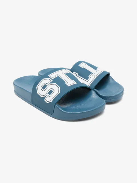 Stella McCartney Kids rubberised-logo slippers