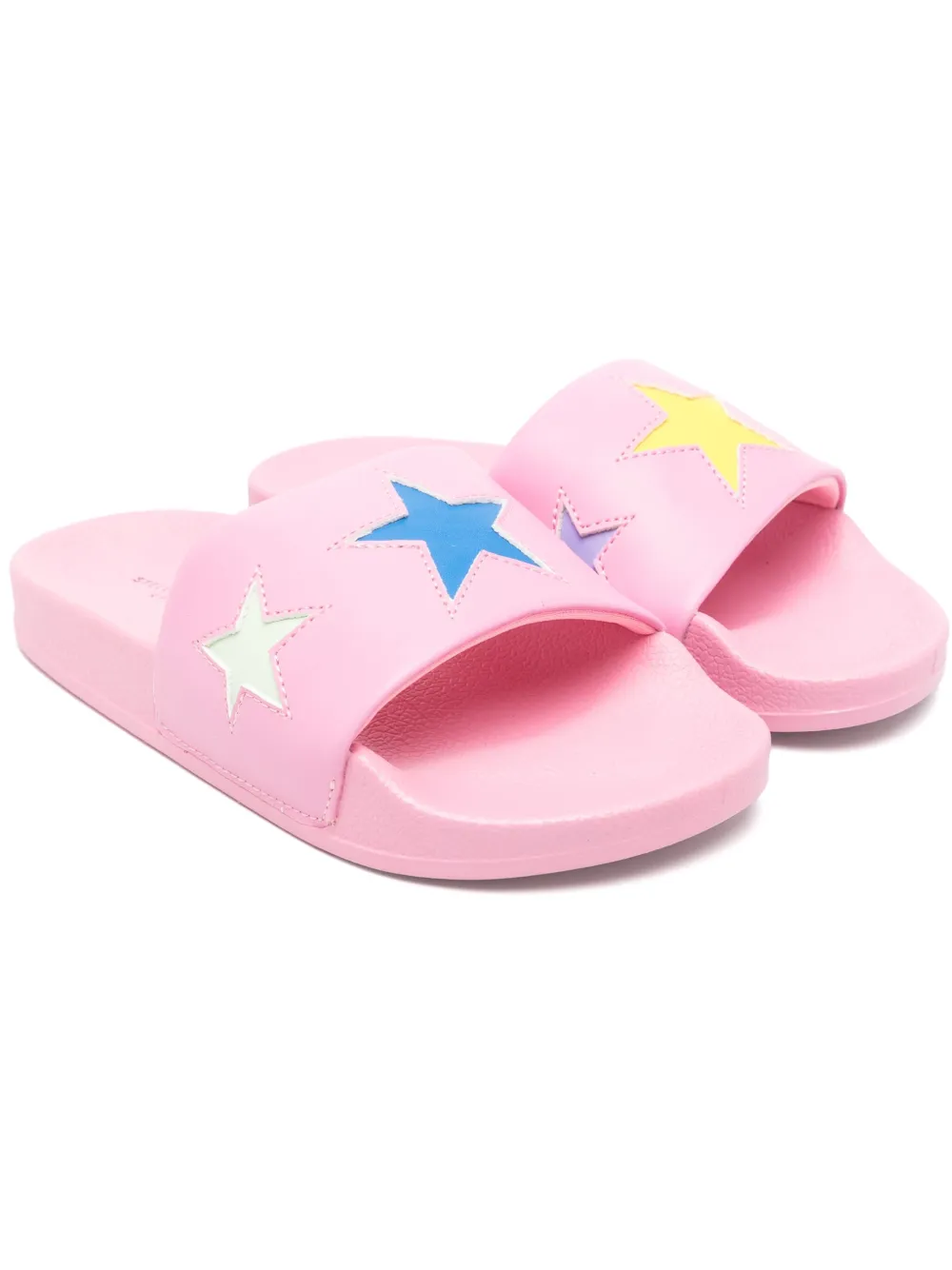 Stella McCartney Kids star-patch slippers Pink