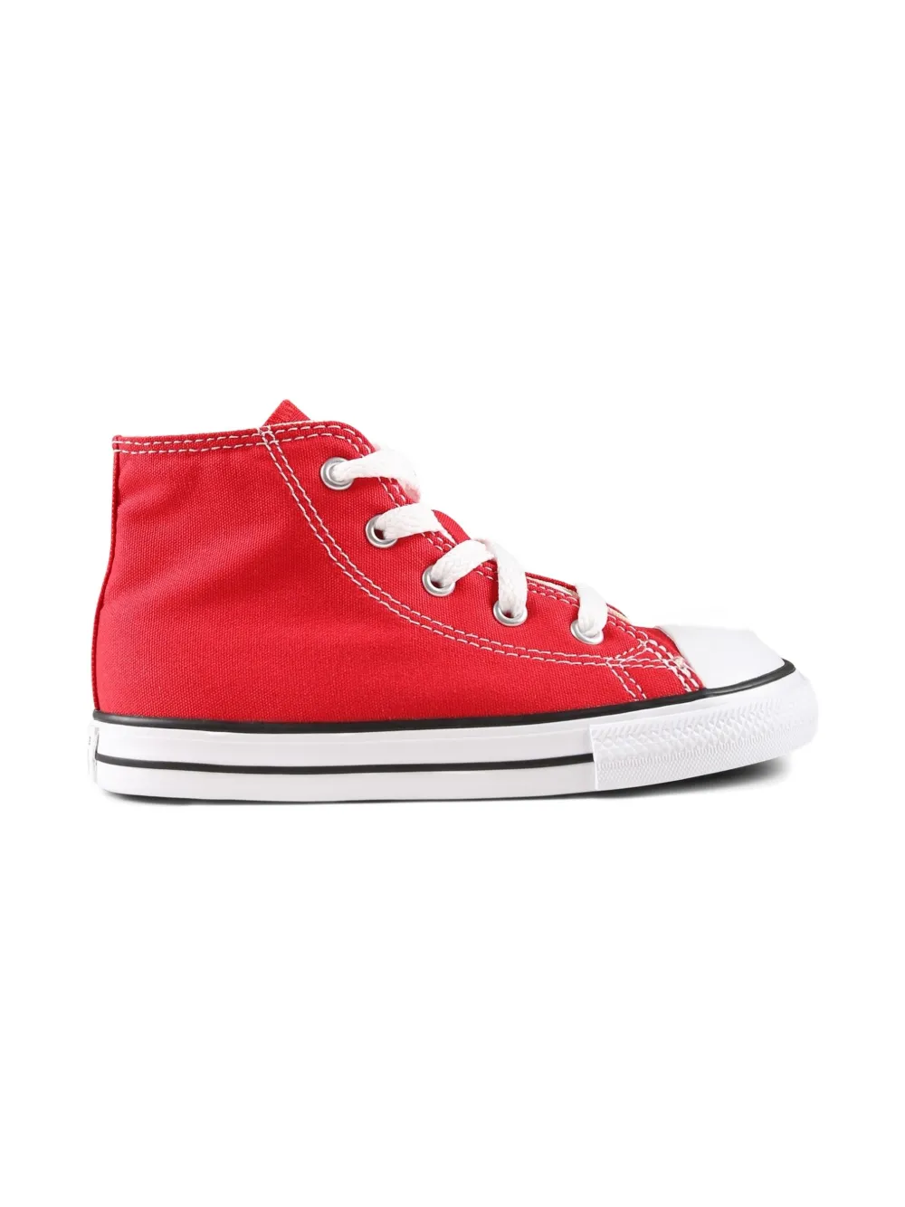 Converse Red Hi-tops In Red