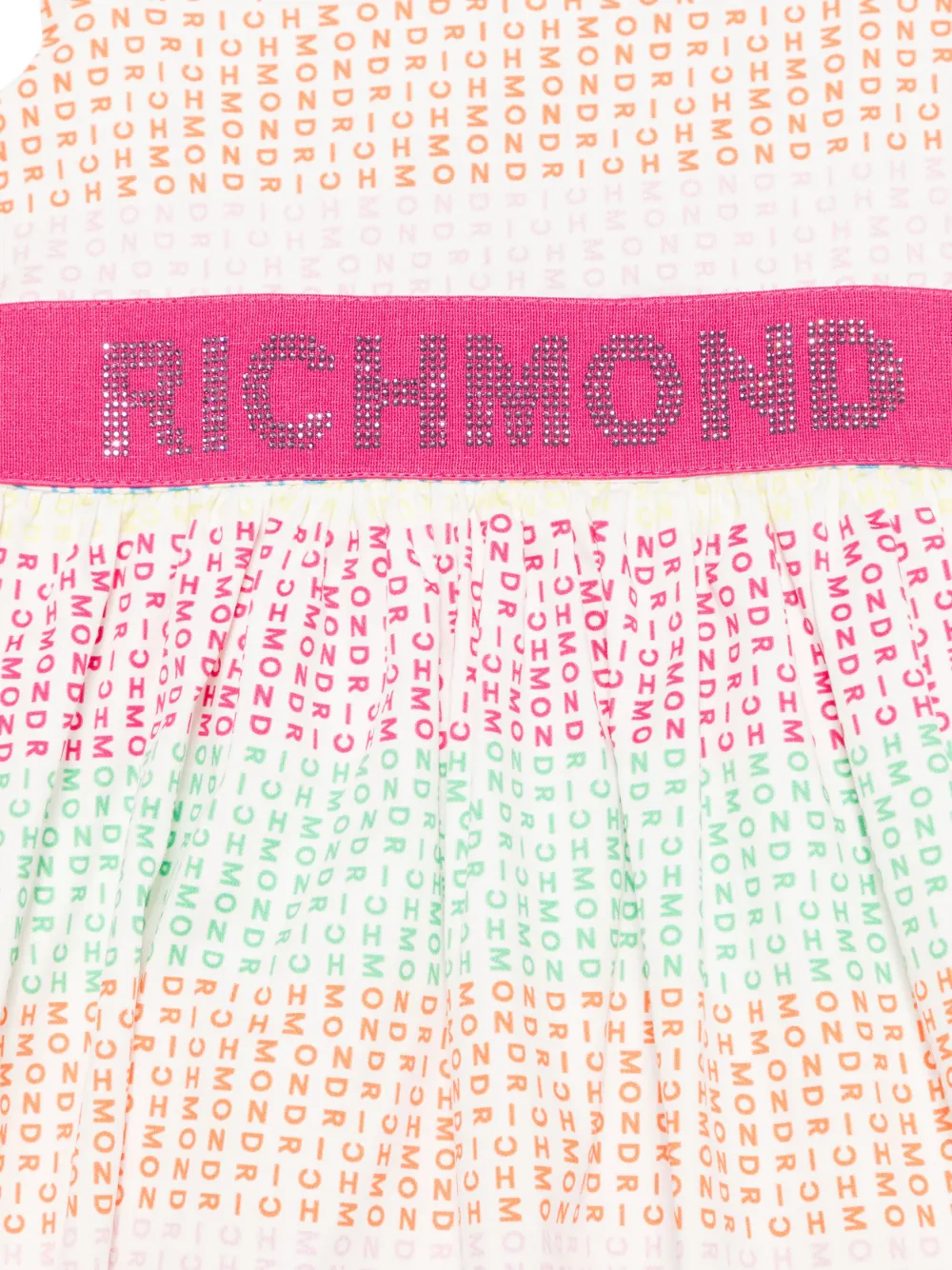 John Richmond Junior Jurk met logoprint Wit