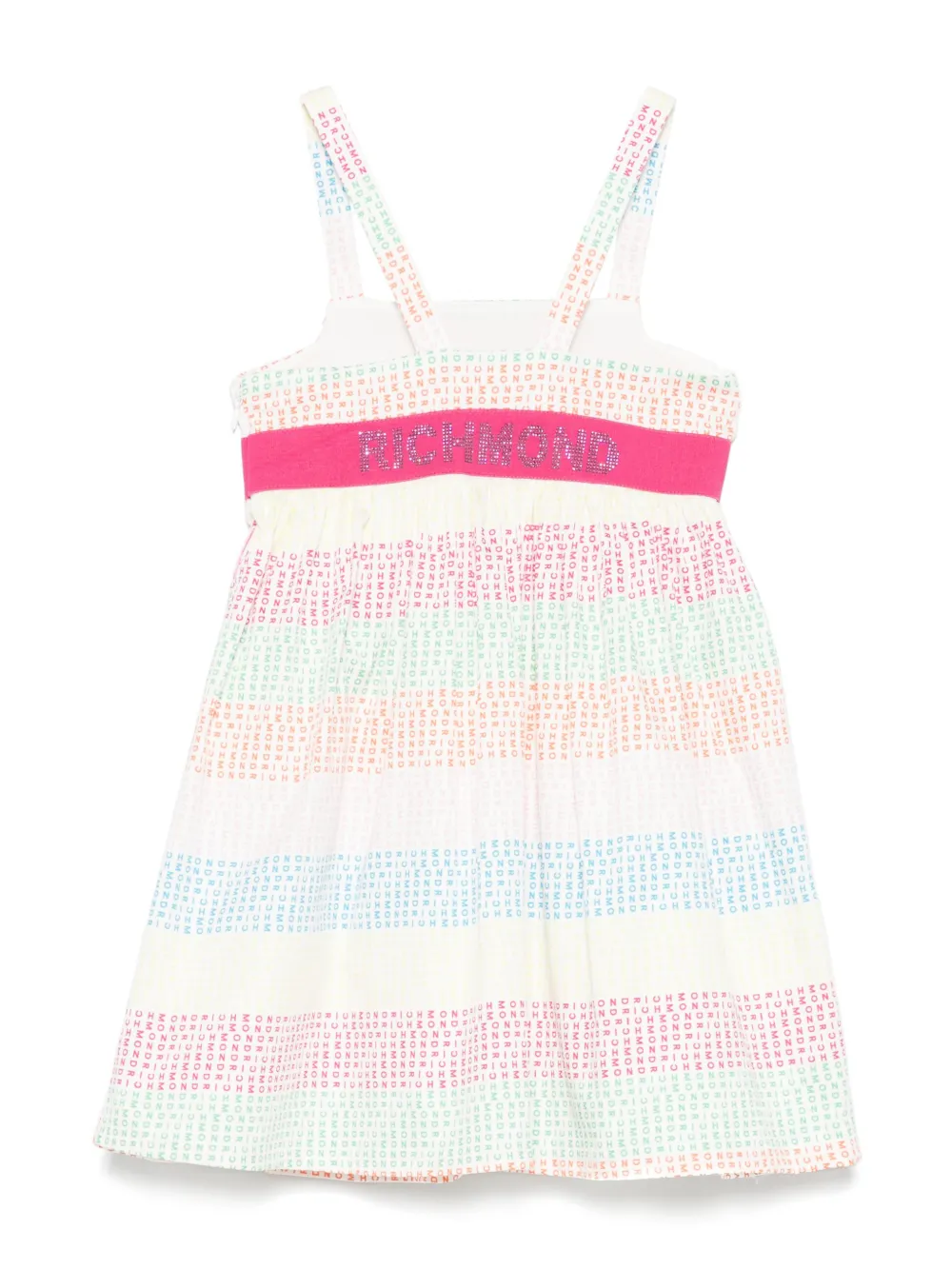 John Richmond Junior Jurk met logoprint Wit