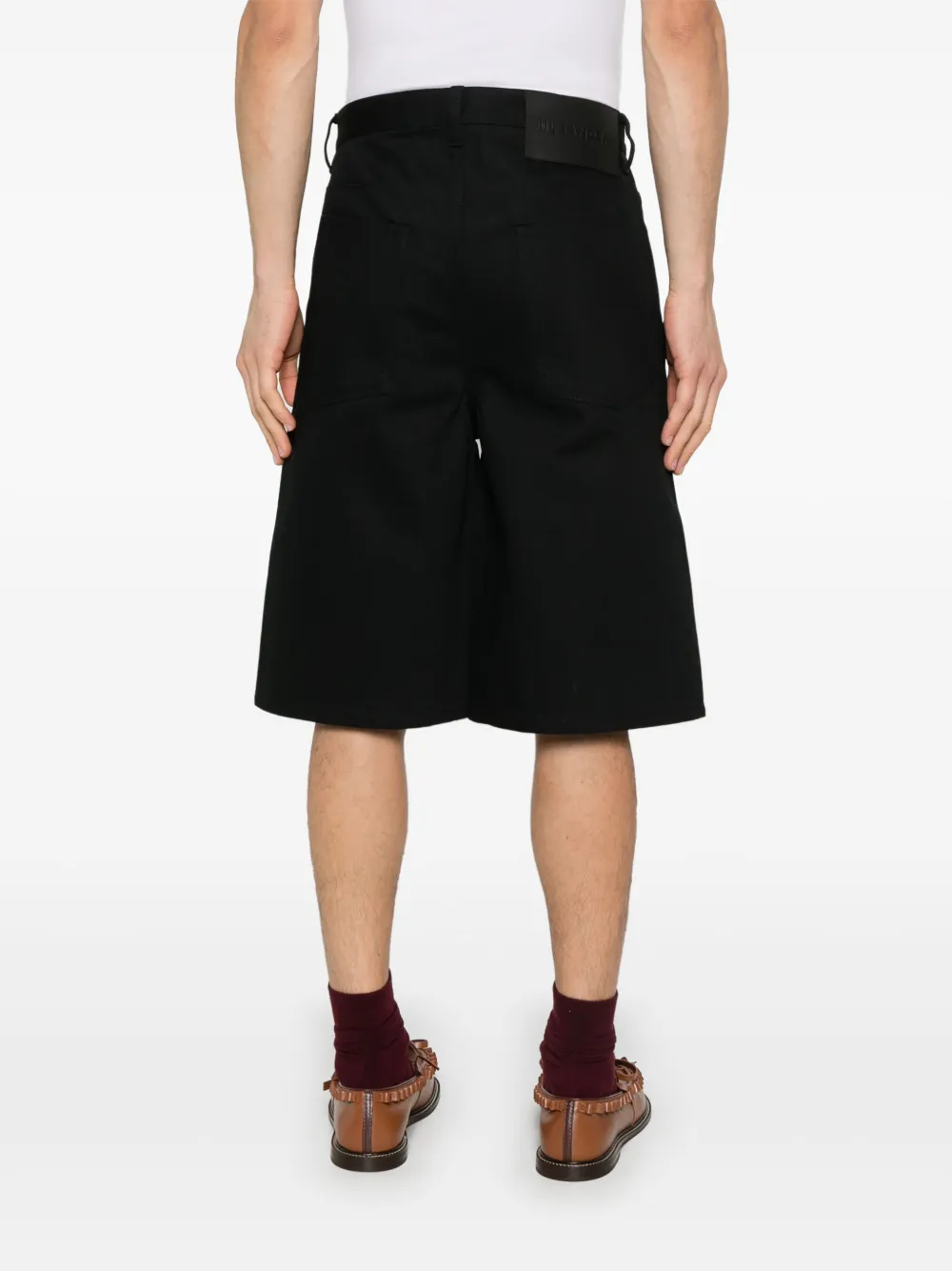 Jil Sander Denim shorts Zwart