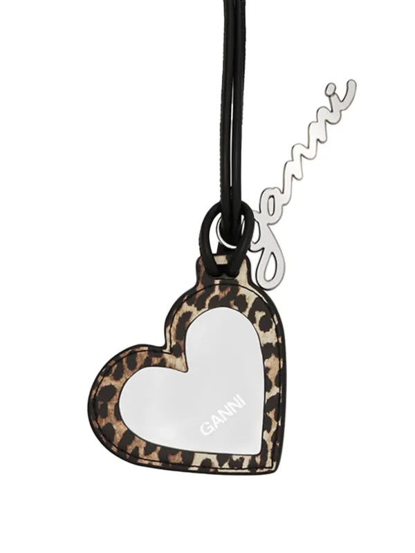 ファッション雑貨・小物その他 GANNI BOU HEART MIRROR KEYRING Black Black GANNI Bou Heart Mirror | GANNI US