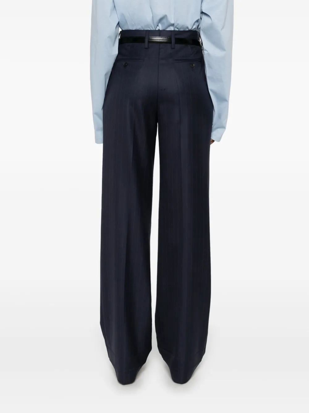 Prada Broek met krijtstreep Blauw