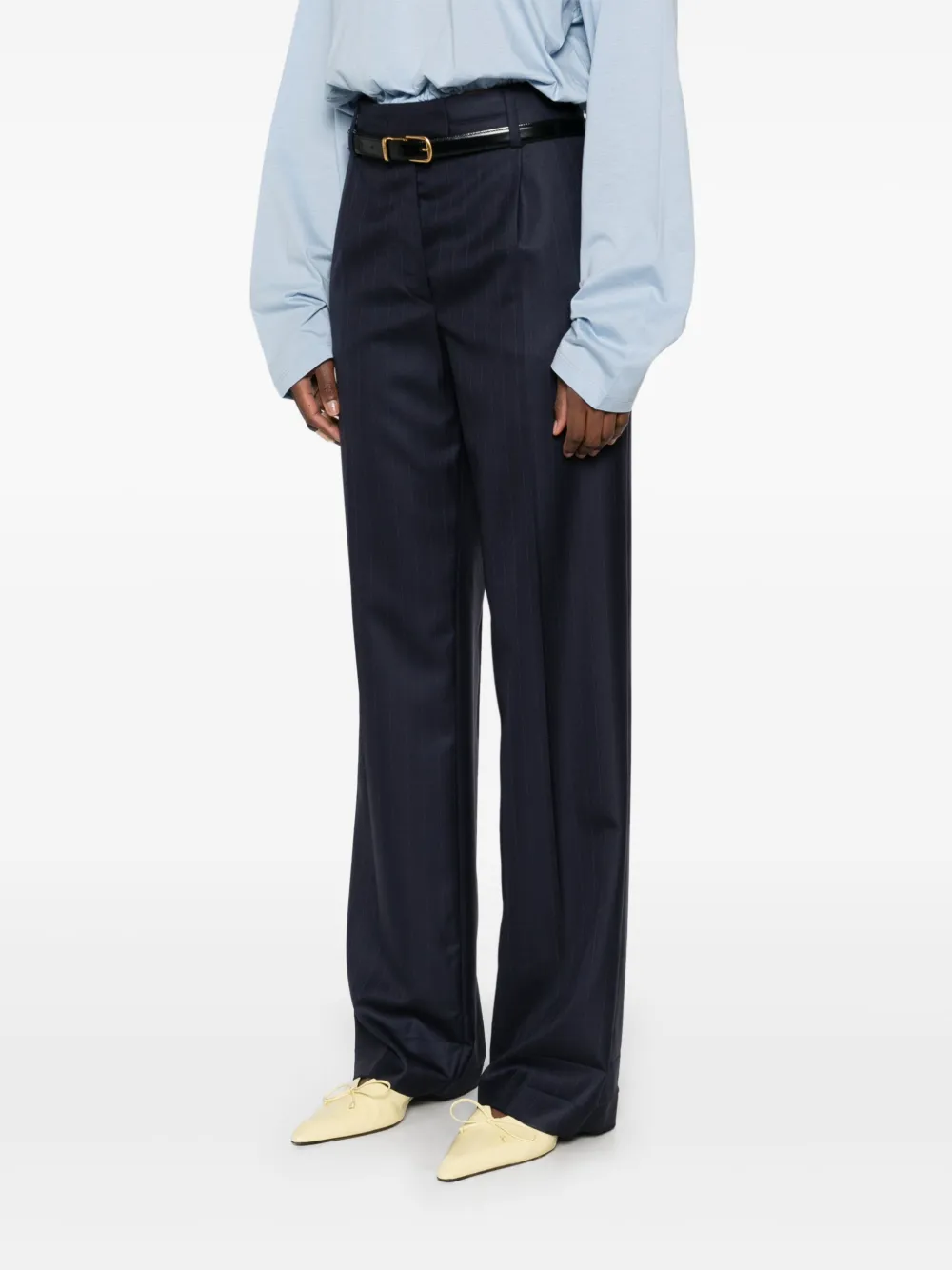 Prada Broek met krijtstreep Blauw