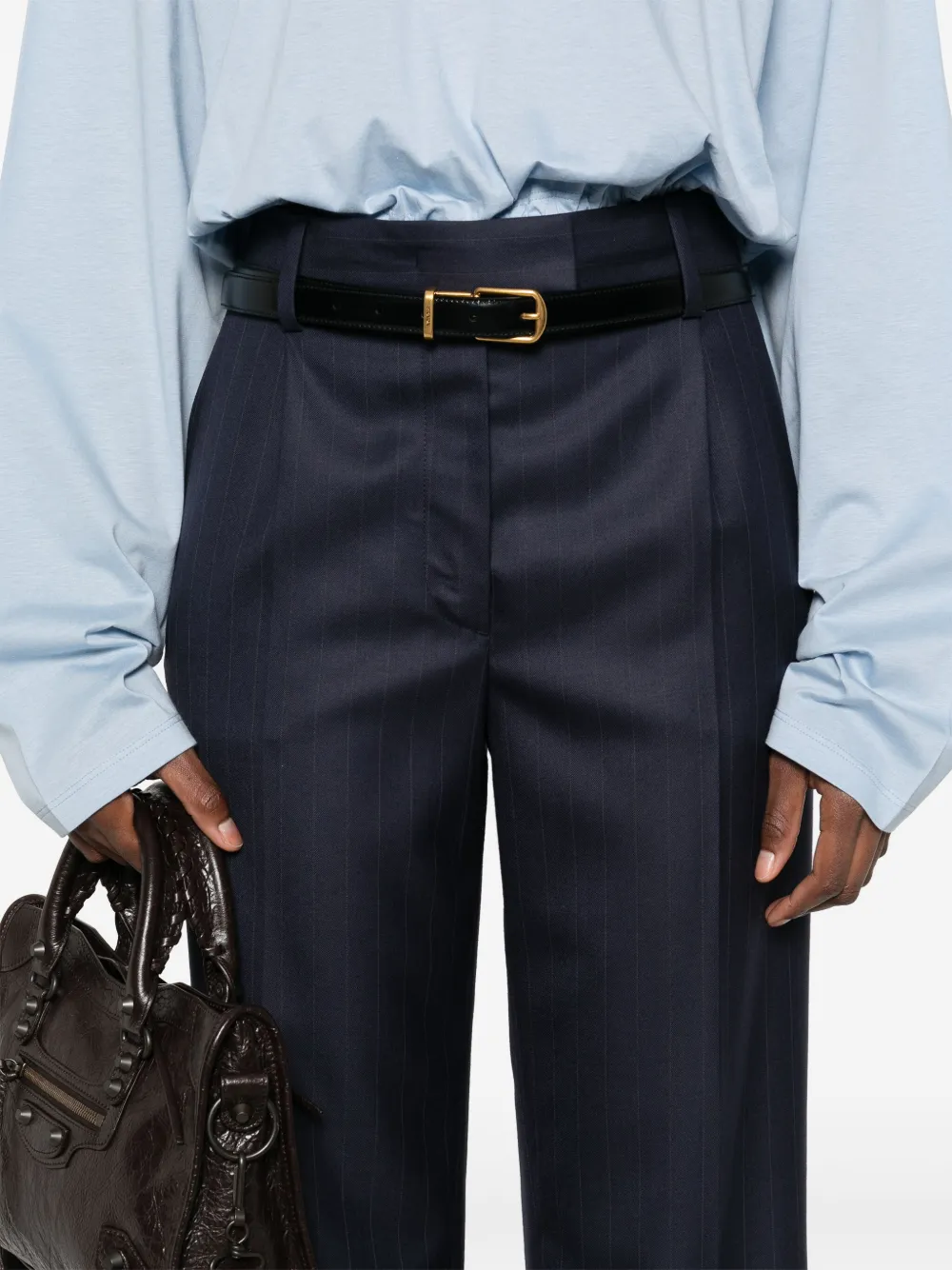 Prada Broek met krijtstreep Blauw
