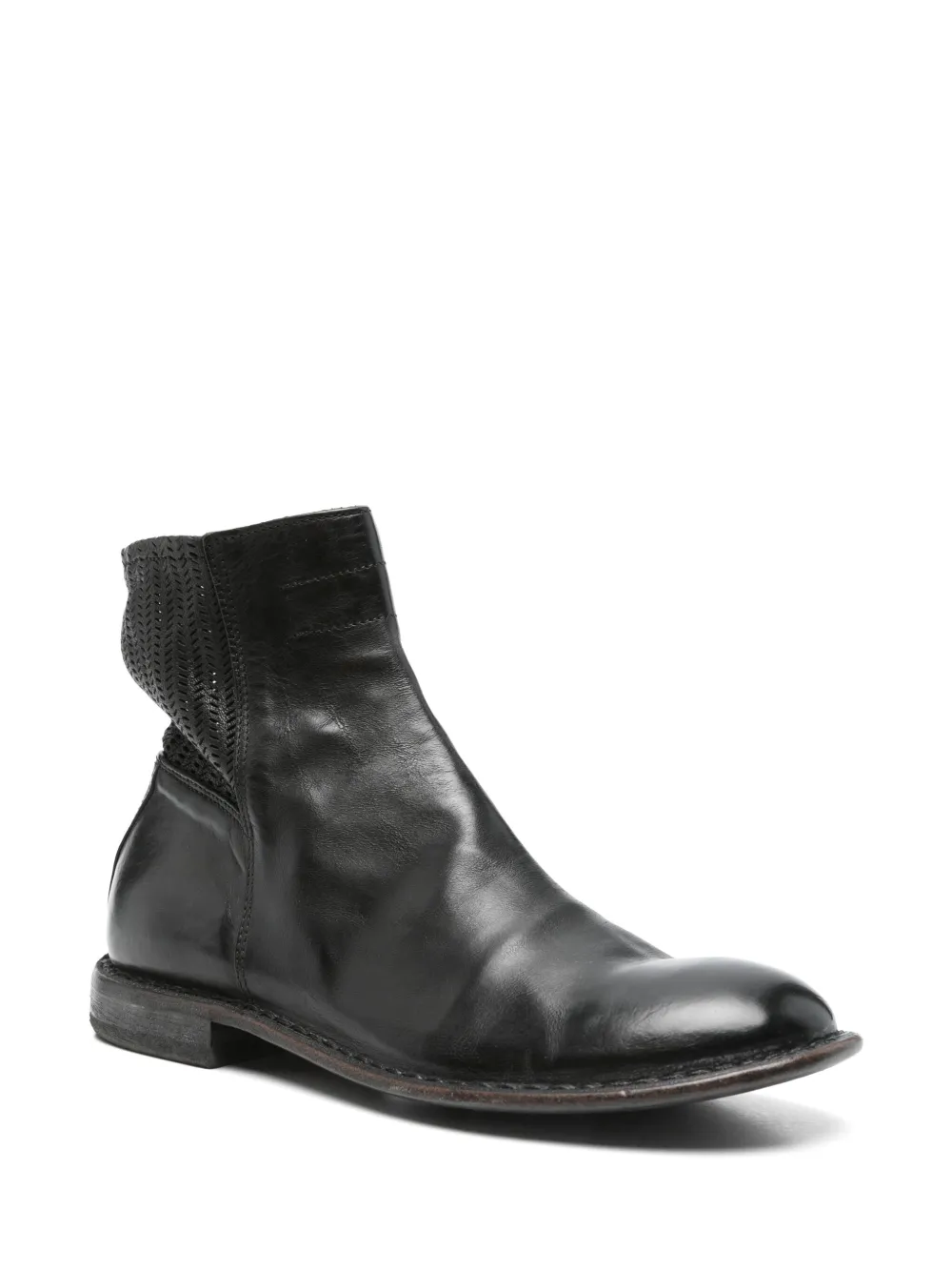 Moma leather ankle boots Black