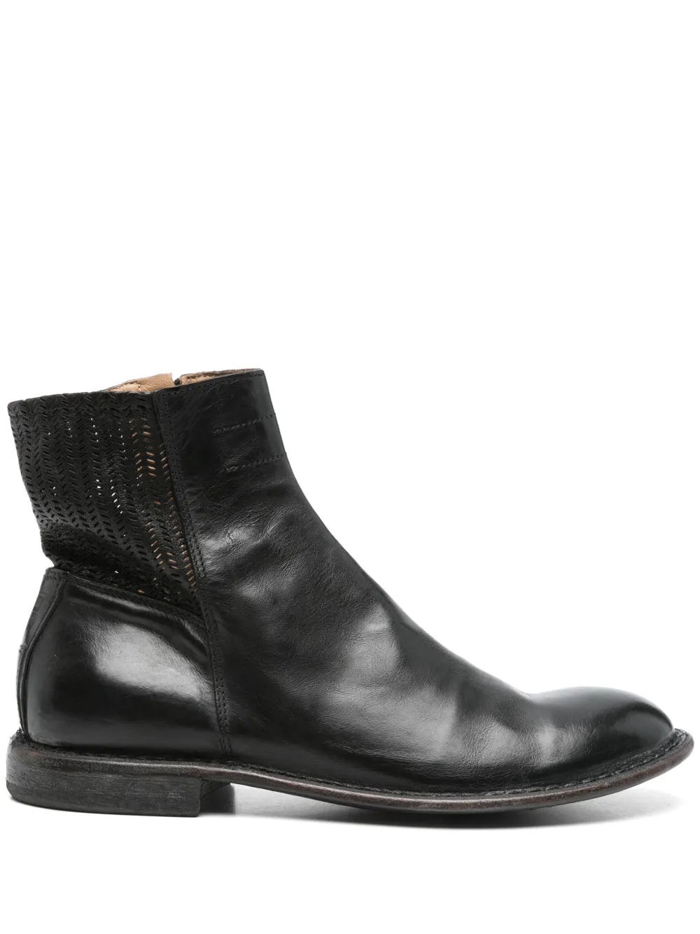 Moma leather ankle boots Black