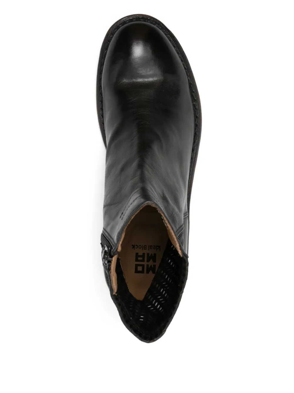 Moma leather ankle boots Black