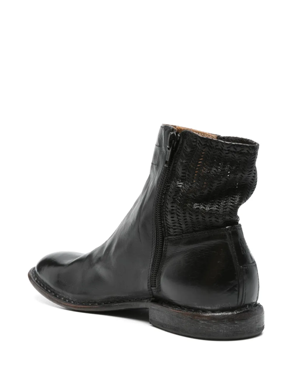 Moma leather ankle boots Black