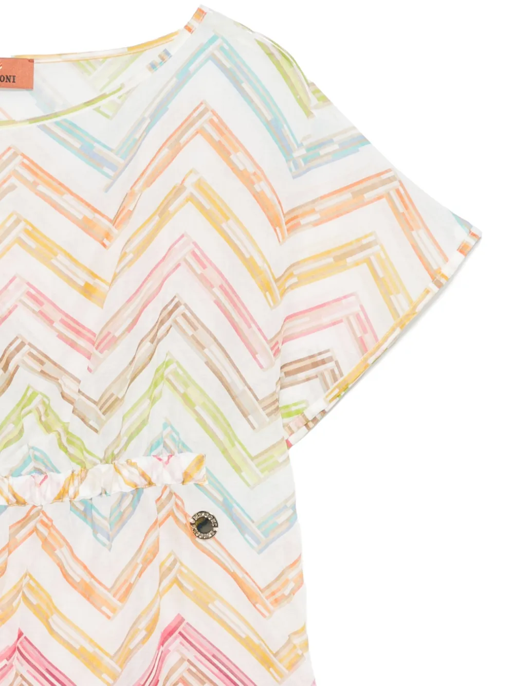 Missoni Kids Jurk met zigzagprint Wit
