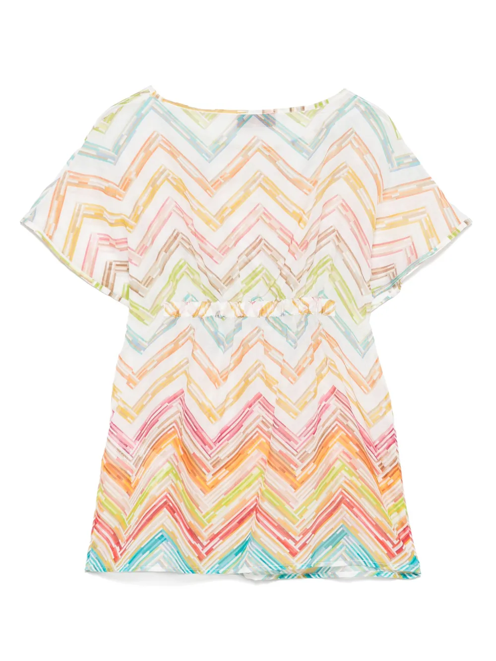 Missoni Kids Jurk met zigzagprint Wit
