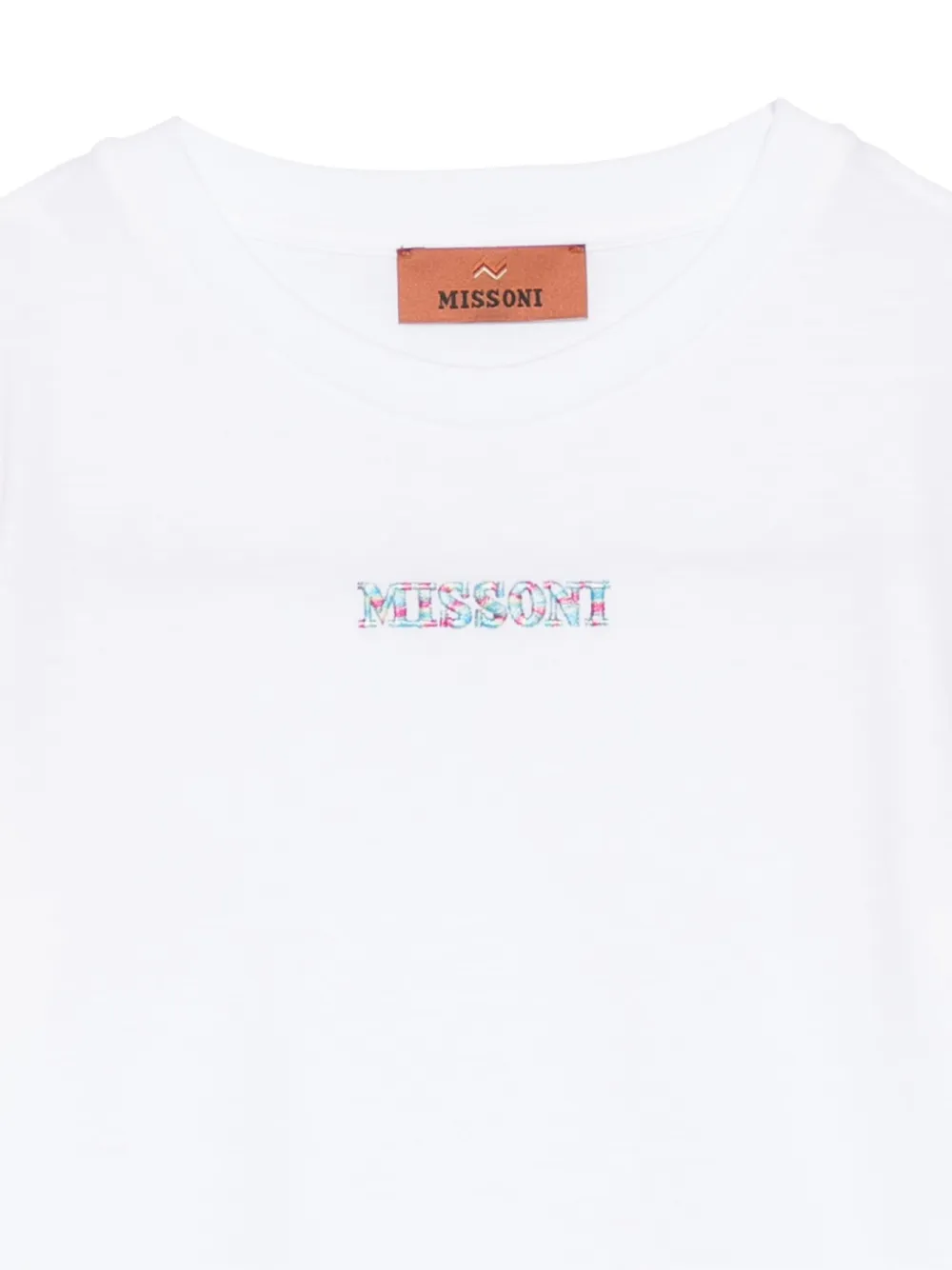 Missoni Kids T-shirt met geborduurd logo Wit