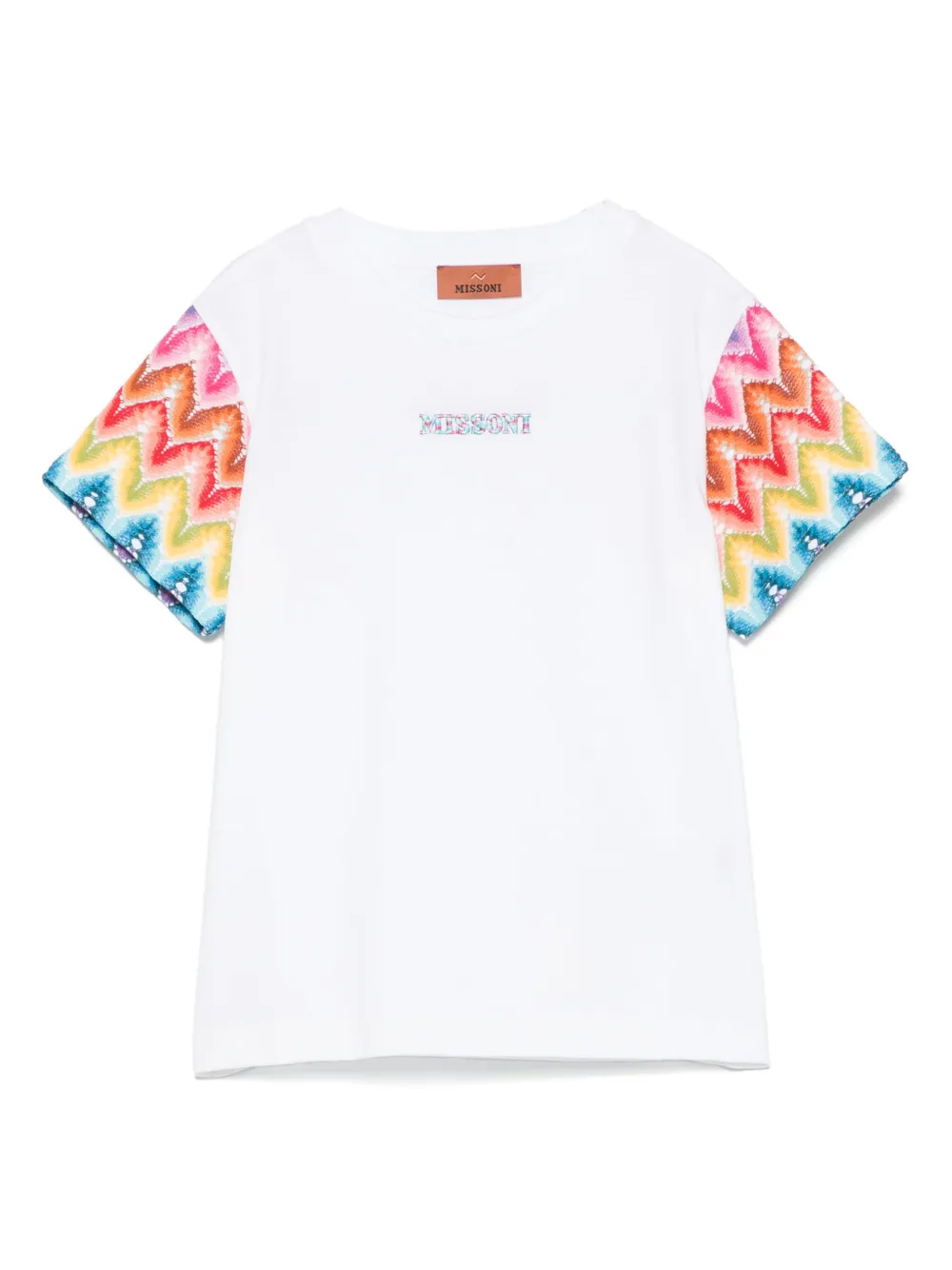 Missoni Kids T-shirt met geborduurd logo Wit