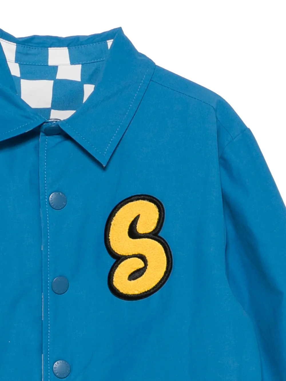 Stella McCartney Kids Geruit jack Blauw