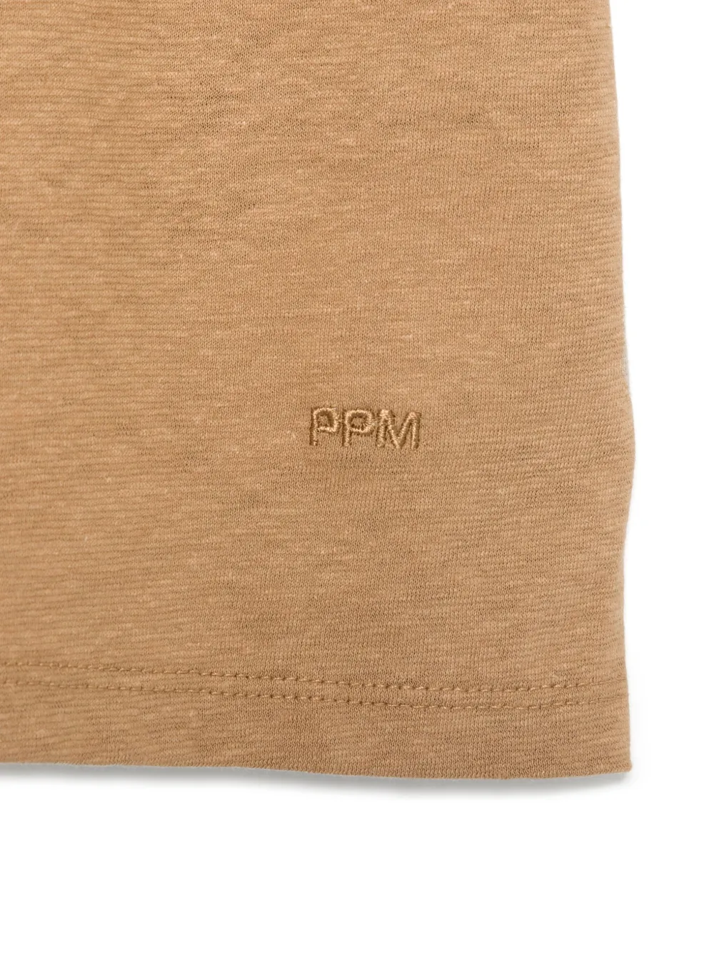 Paolo Pecora Kids T-shirt met slub-textuur Bruin