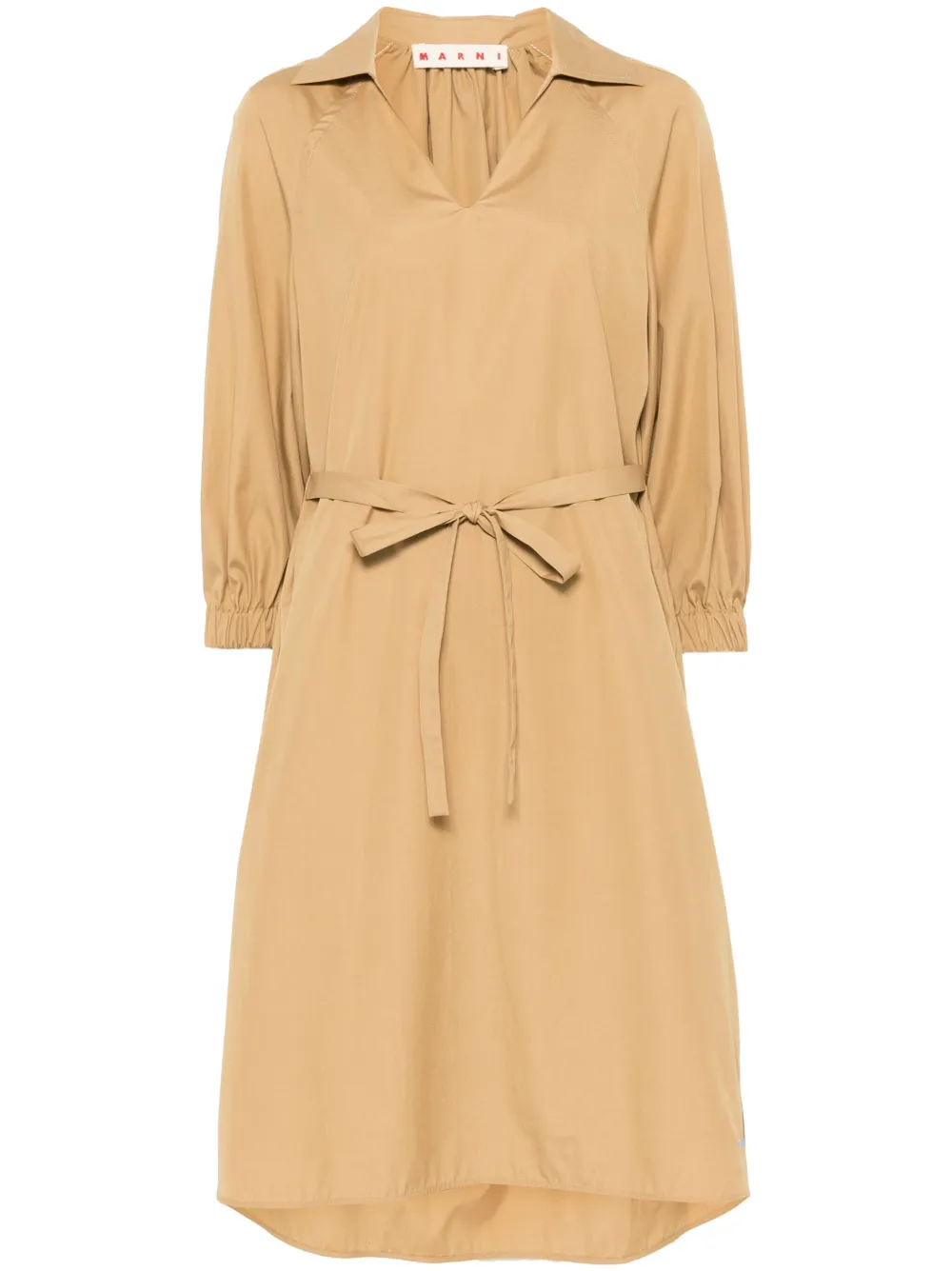 poplin midi dress