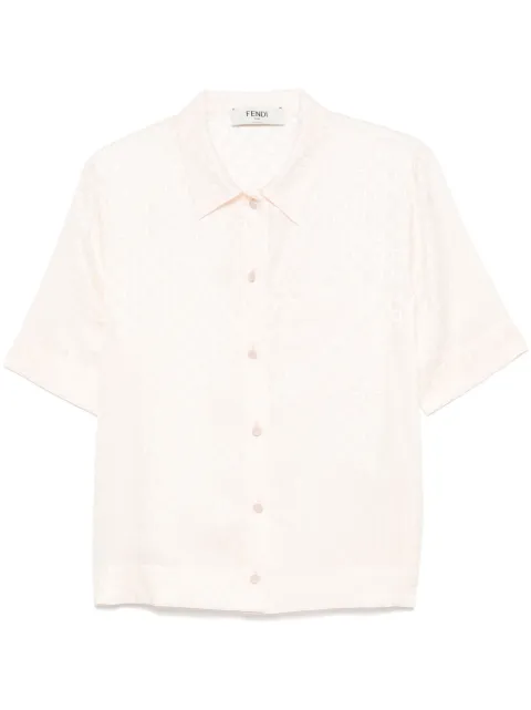 FENDI camisa con logo FF en jacquard