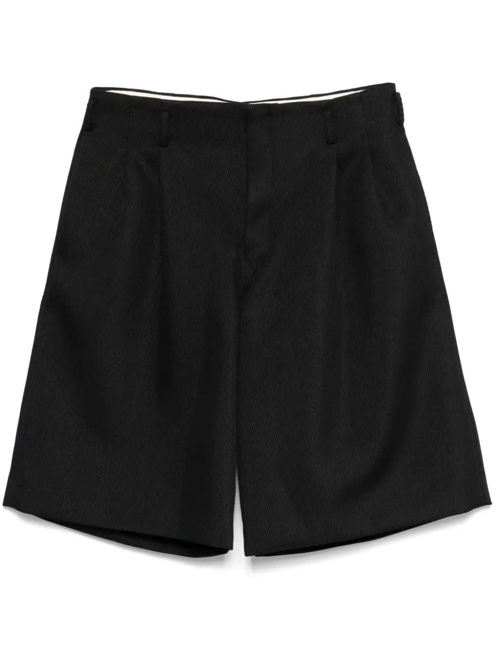 twill-weave shorts