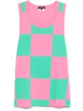 Comme des Garçons Homme Plus check-pattern tank top - Pink