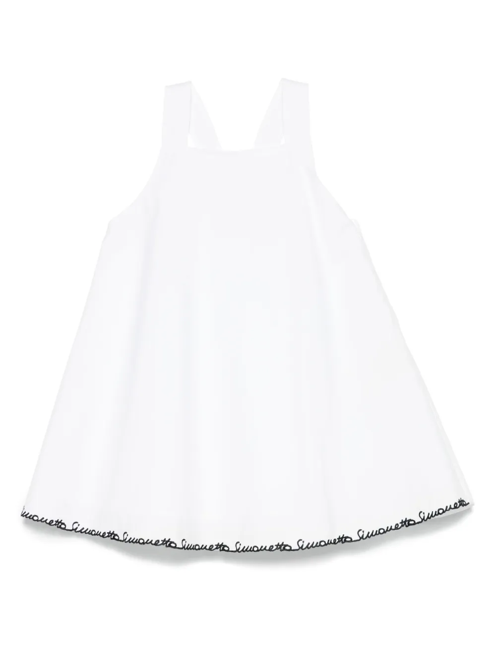 Simonetta logo-embroidered dress | White | Image 1