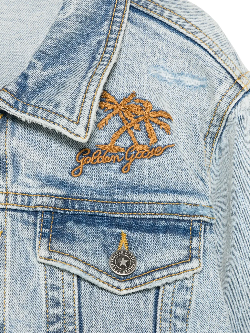 Golden Goose Kids Spijkerjack Blauw